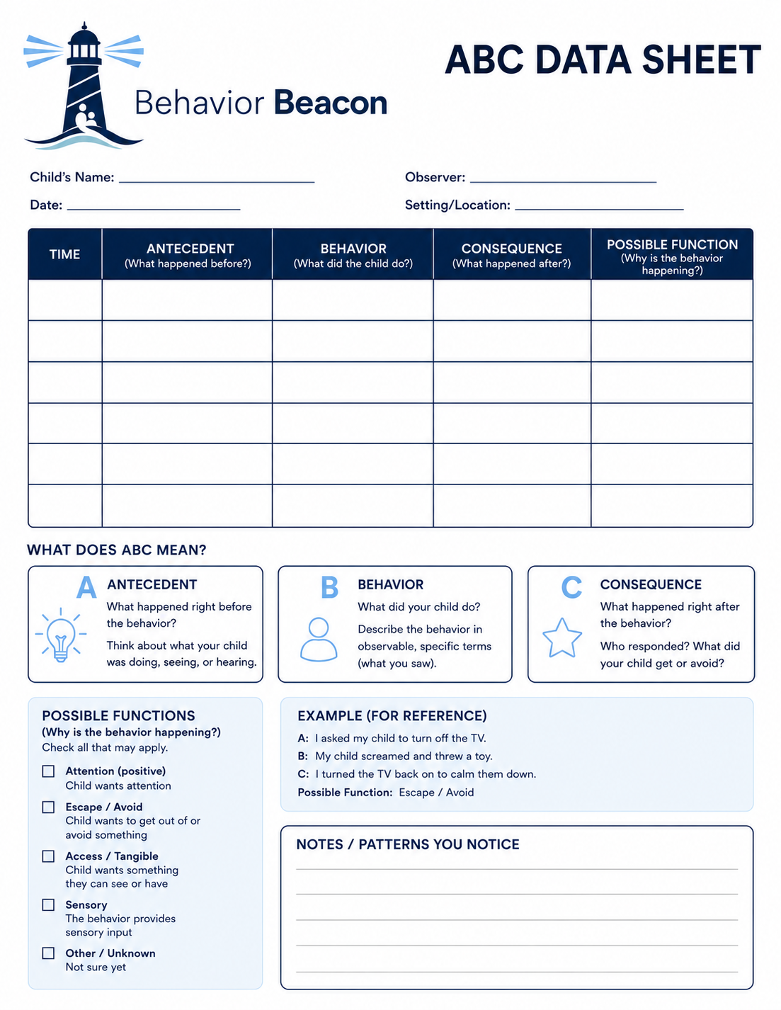 Preview of ABC Data Sheet