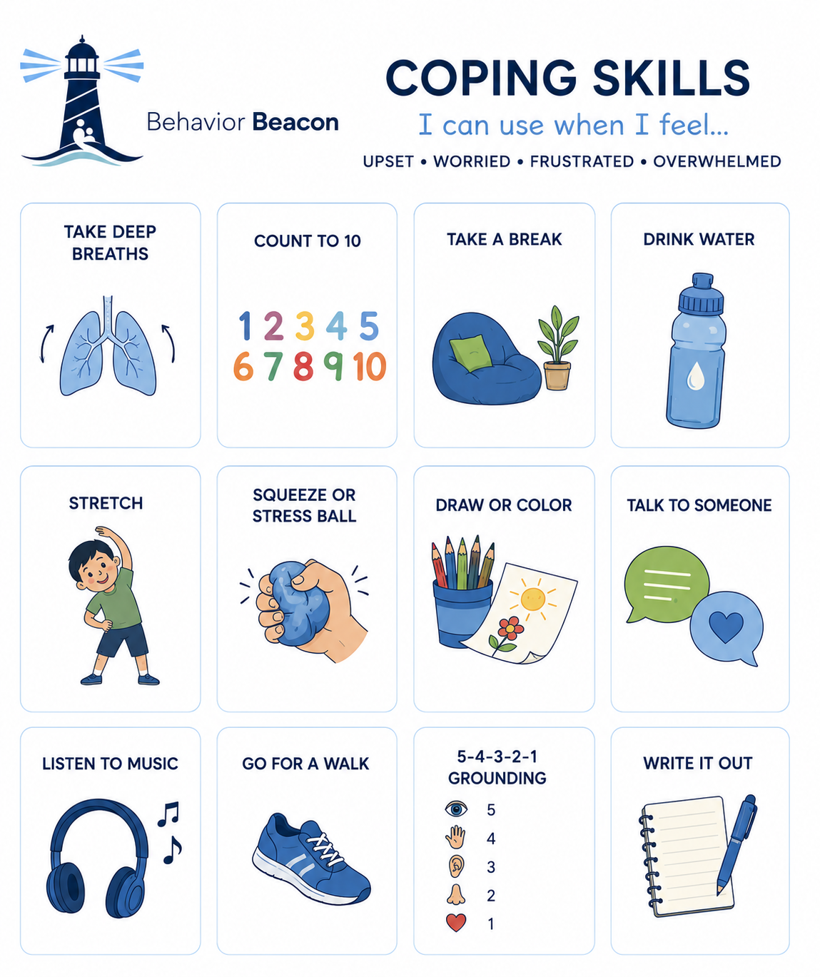 Preview of Coping Skills Visual